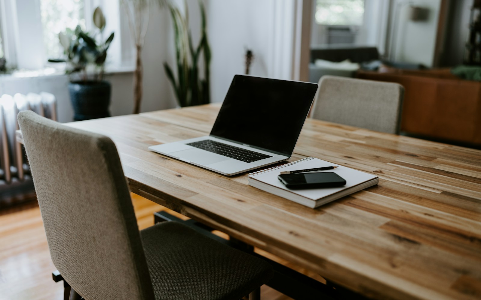 a laptop on a table