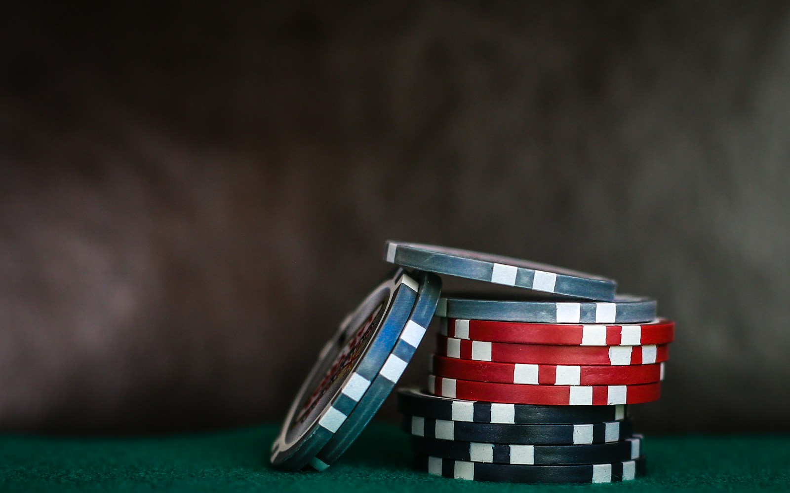 selective focus photo of poker chips